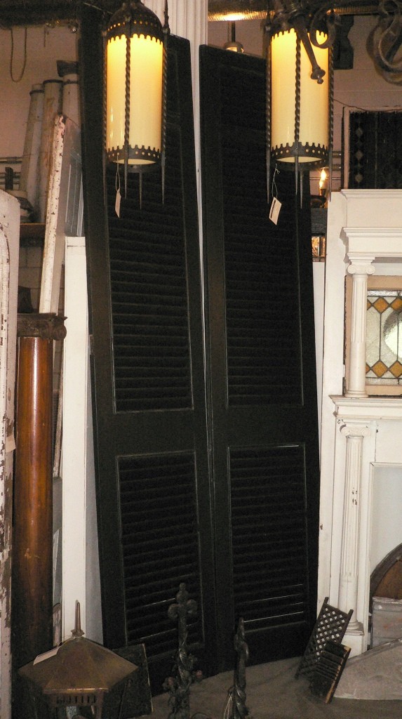 SOLD Eleven Matching Pairs Antique Wooden Shutters, Approx. 10’ Tall-0