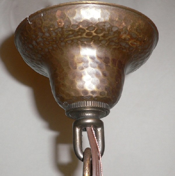 SOLD Amazing Antique Spanish Revival Two-Light Brass Pendant Light-16952