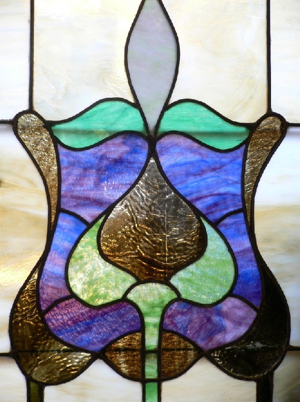 SOLD Gorgeous Antique American Stained Glass Window-17044