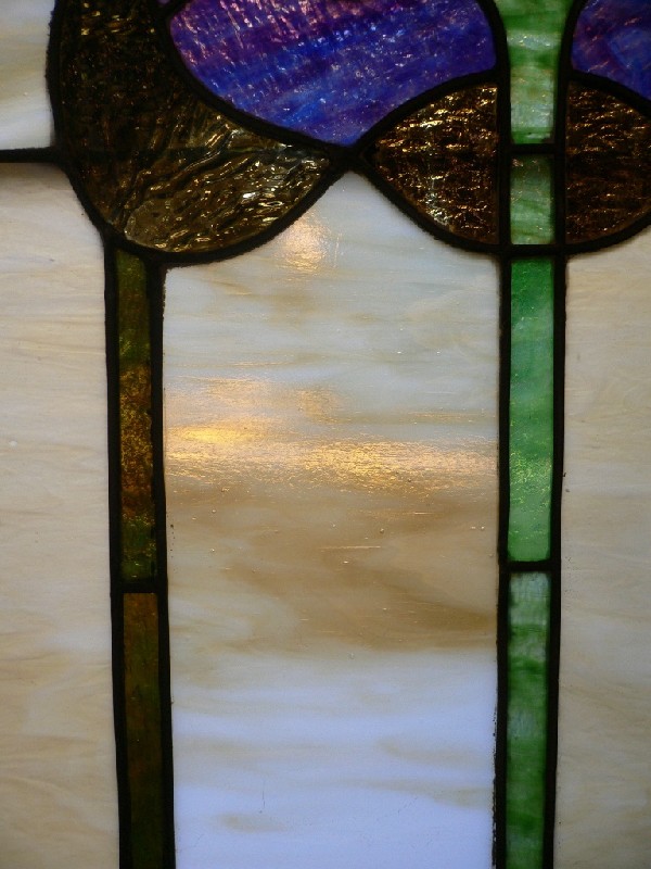 SOLD Gorgeous Antique American Stained Glass Window-17047