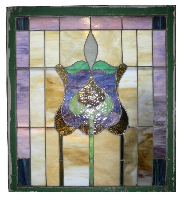 SOLD Gorgeous Antique American Stained Glass Window-17048