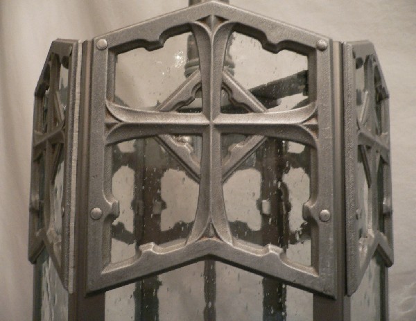 SOLD Impressive Set of Eleven Matching Gothic Revival Lanterns-17082