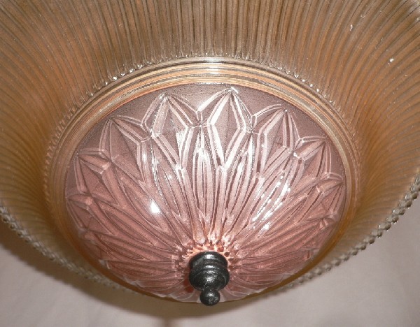 SOLD Lovely Antique Semi-Flush Mount Light Fixture, c. 1930’s-17096