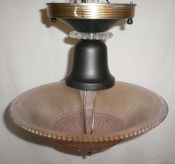 SOLD Lovely Antique Semi-Flush Mount Light Fixture, c. 1930’s-17099