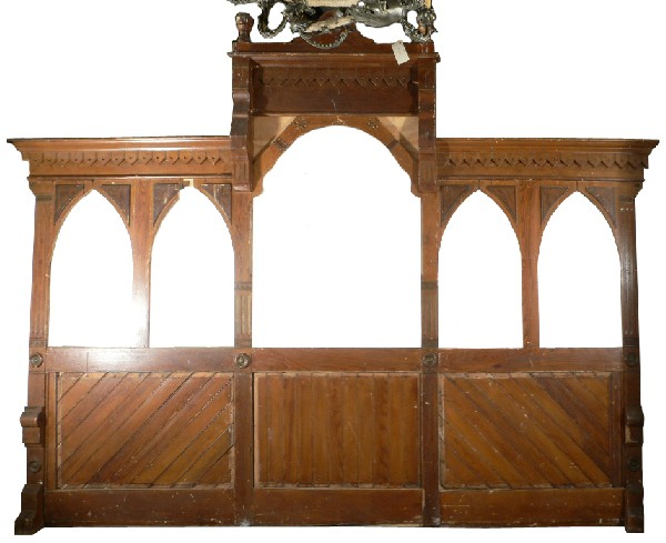 SOLD Amazing Antique Rood Screen with Original Faux-Grained Finish, 19th Century-0