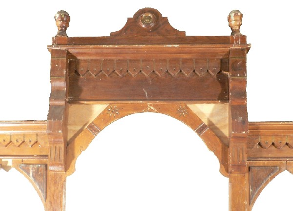 SOLD Amazing Antique Rood Screen with Original Faux-Grained Finish, 19th Century-17234