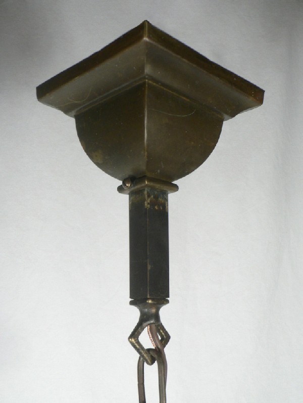 SOLD Delightful Antique Arts & Crafts Lantern Pendant Light, Original Glass-17262