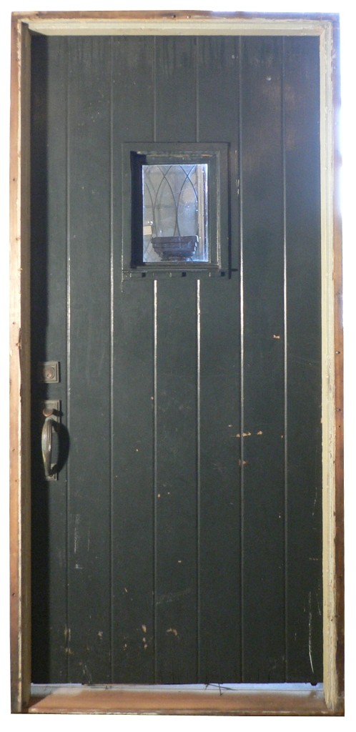 SOLD Wonderful Antique Tudor Door with Hinged Window, c. 1910-0