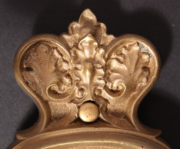SOLD Striking Set of Four Antique Cast Brass Gothic Revival Double-Arm Sconces, c. 1910-17454