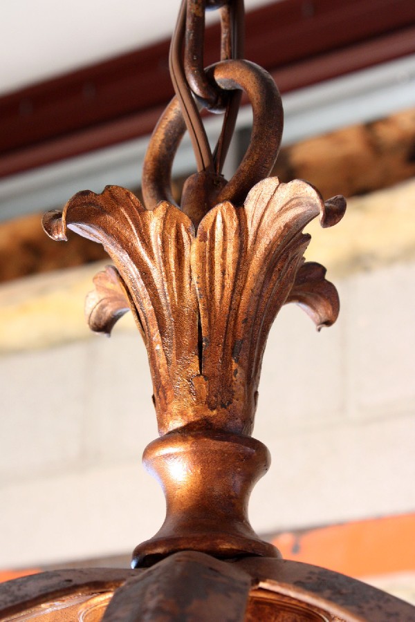 SOLD Massive Antique 29-Light Gothic Revival Iron & Bronze Lantern, 19th Century-17610