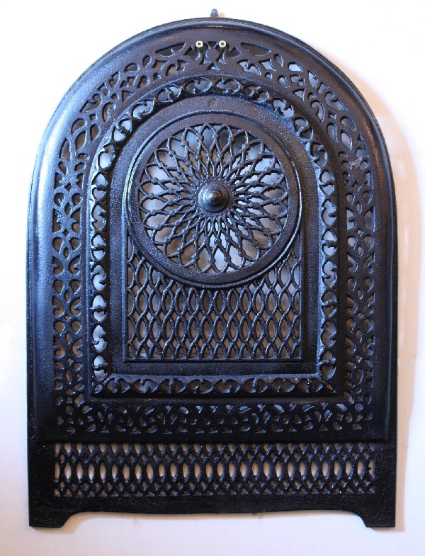 SOLD Amazing Antique Cast Iron Arched Summer Cover, Early 1900’s-0