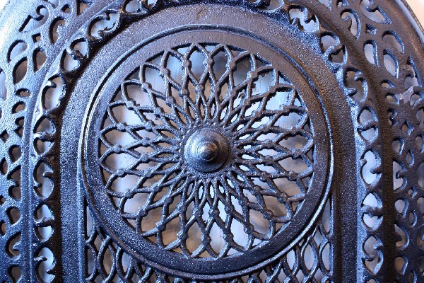 SOLD Amazing Antique Cast Iron Arched Summer Cover, Early 1900’s-17632