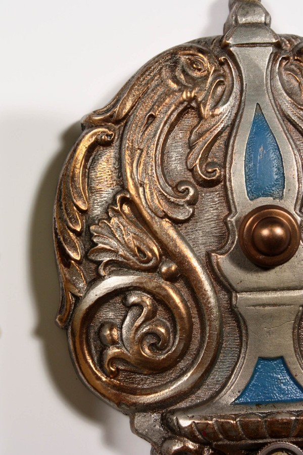 SOLD Fantastic Pair of Antique Figural Cast Bronze Sconces, Sea Serpents-17655