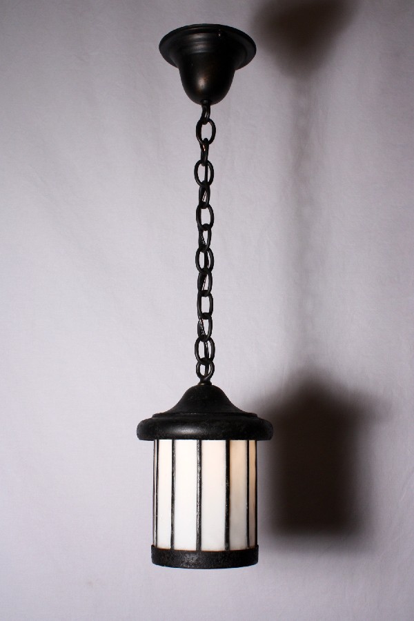 SOLD Attractive Antique Transitional Lantern Pendant Light, Iron, Early 1900’s-0