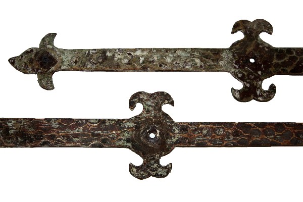 SOLD Pair of Antique Hand-Forged Strap Hinges, 1800’s, Iron-17847