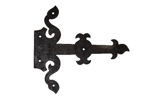 SOLD Set of Three Matching Antique Iron Strap Hinges, Hand Forged, 19th Century-17850