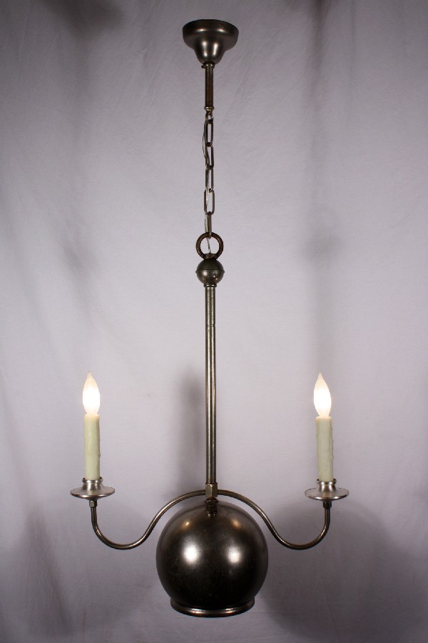 SOLD Fabulous Antique Two-Light Industrial Gas Chandelier, 1880’s-18068