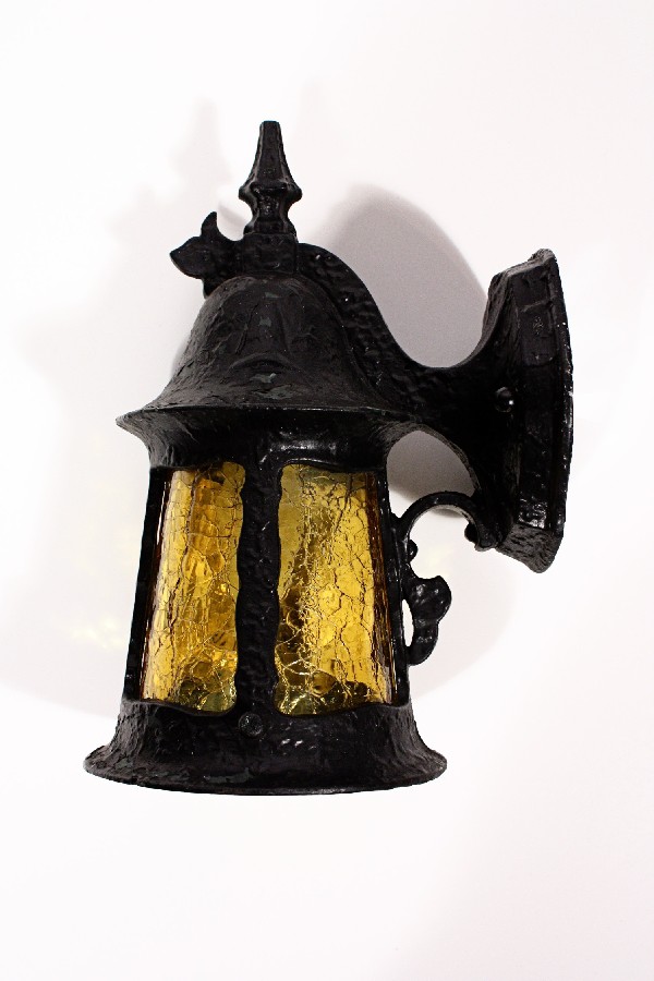 SOLD Superb Antique English Tudor Exterior Lantern Sconce, Early 1900’s-0