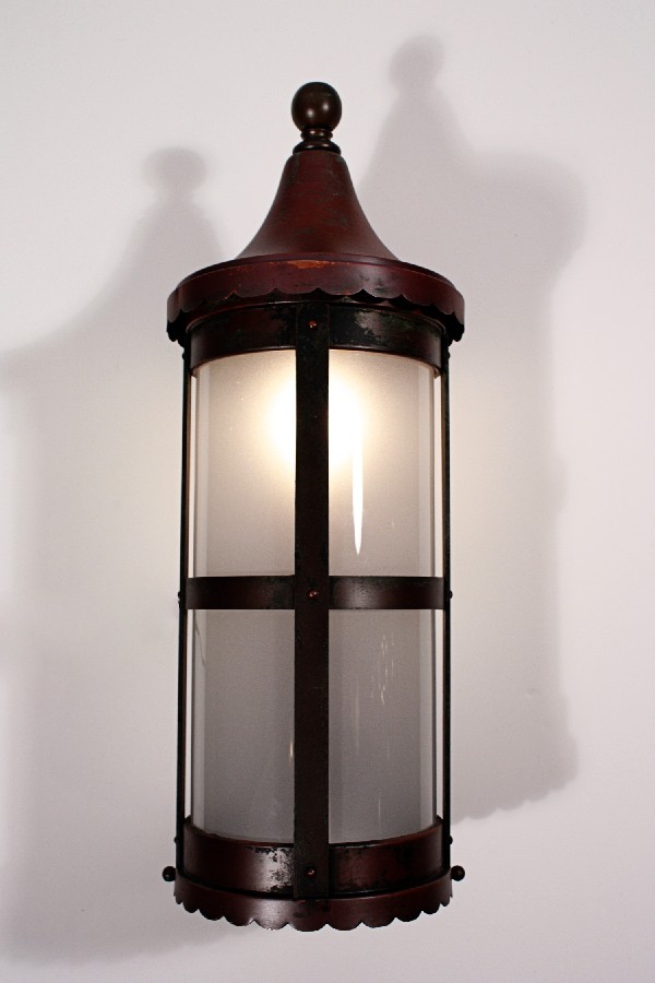SOLD Large Antique Copper Exterior Sconce, Early 1900’s-0