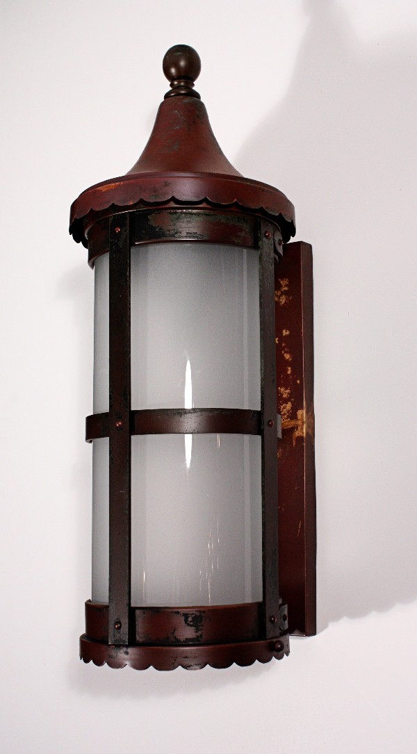 SOLD Large Antique Copper Exterior Sconce, Early 1900’s-18223