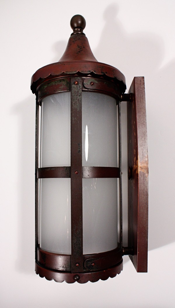 SOLD Large Antique Copper Exterior Sconce, Early 1900’s-18228