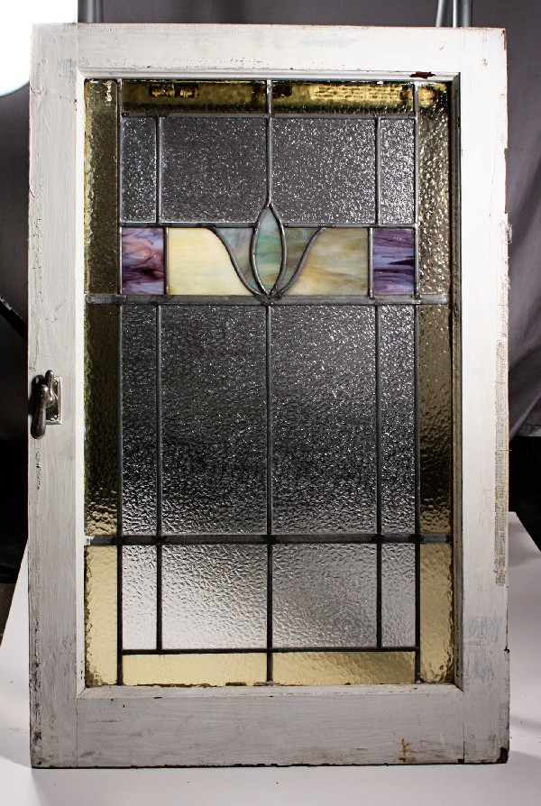 SOLD Fabulous Antique American Stained Glass Window, Art Deco-18271