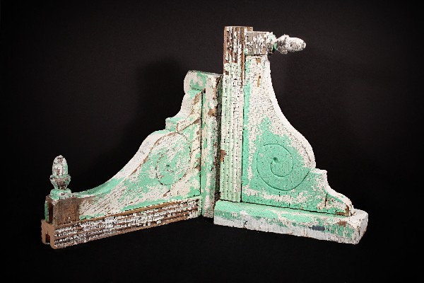 SOLD Beautiful Pair of Antique Corbels with Spiral Design, c. 1900-0