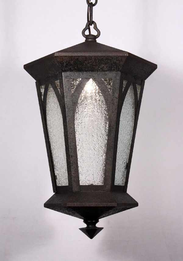 SOLD Handsome Antique Gothic Revival Lantern, Early 1900’s-0