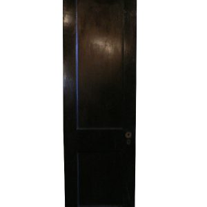 Antique Two-Panel Solid Wood Door, Stained Finish-0