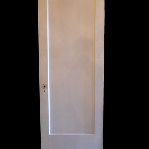 Antique One-Panel Solid Wood Door with Narrow Trim-0