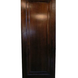 Antique One-Panel Solid Wood "Miracle Door" with Wide Trim, Stained Finish-0