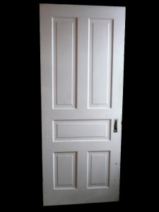 Antique Five-Panel Solid Wood Door