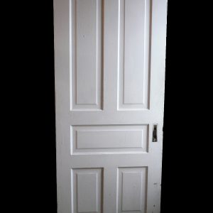 Antique Five-Panel Solid Wood Door-0