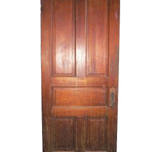 Antique Five-Panel Solid Wood Door, Stained Finish-0