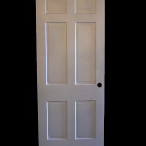 Antique Six-Panel Solid Wood Door-0