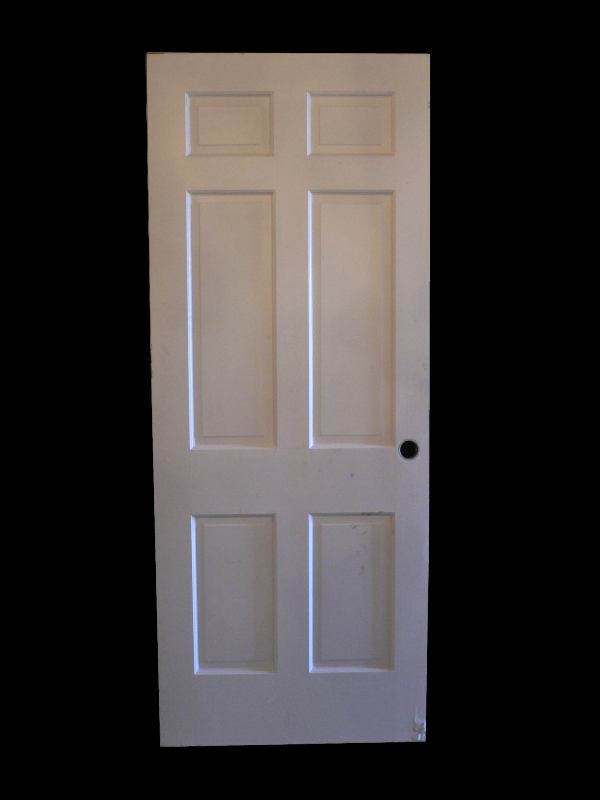 Antique Six-Panel Solid Wood Door-0