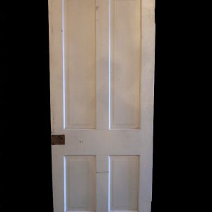 Antique Four-Panel Solid Wood Door-0