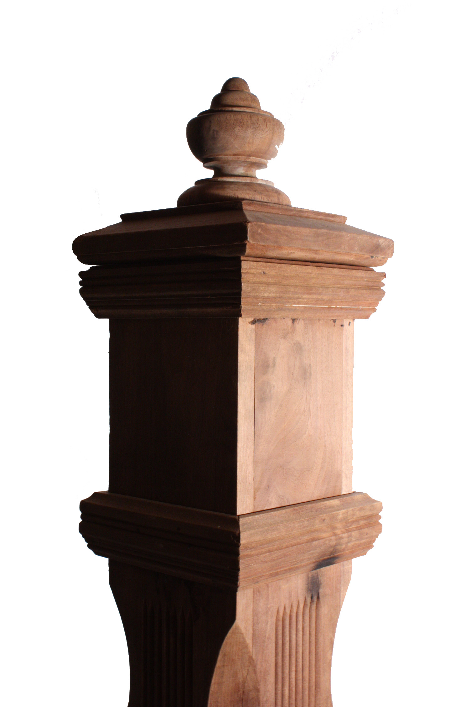 SOLD Superb Antique Walnut Boxed Newel Post, 19th Century-19113