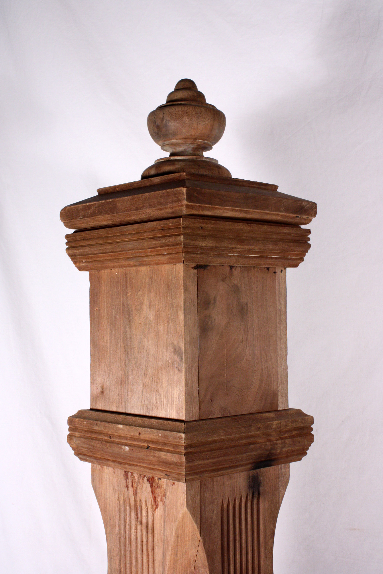 SOLD Superb Antique Walnut Boxed Newel Post, 19th Century-19118