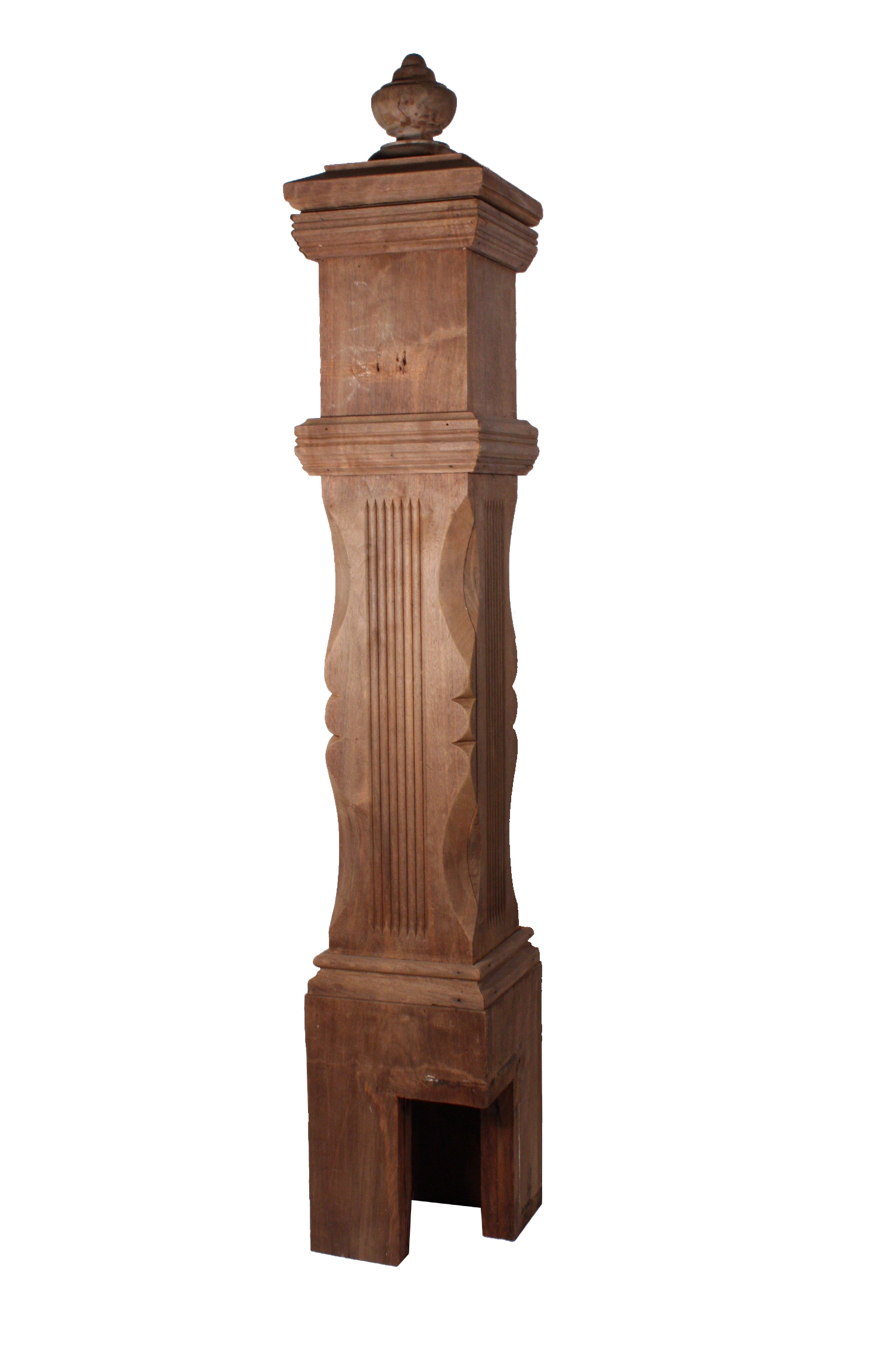 SOLD Superb Antique Walnut Boxed Newel Post, 19th Century-19117