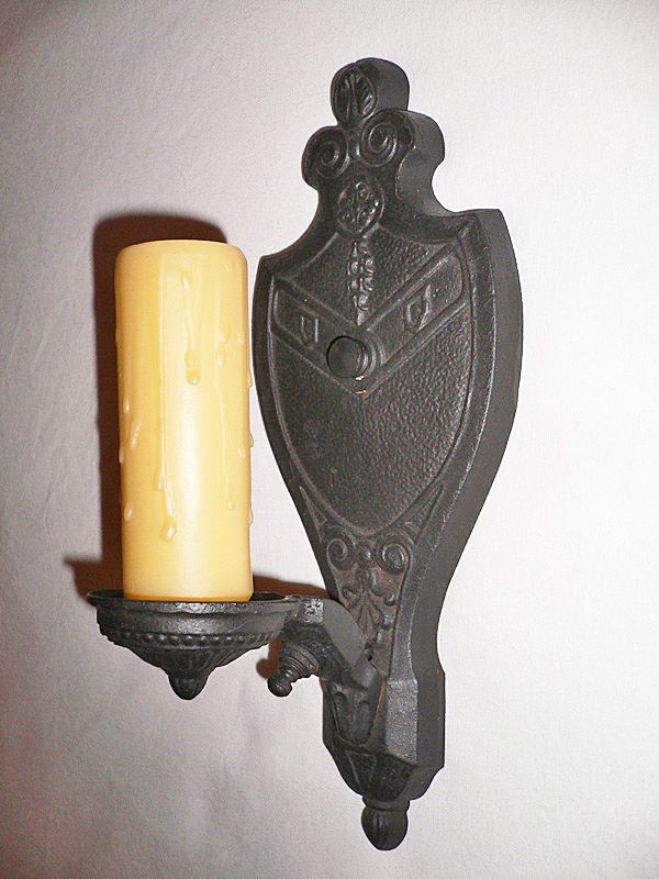 SOLD Two Unbelievable Matching Pairs of Antique Single Arm Sconces -18929