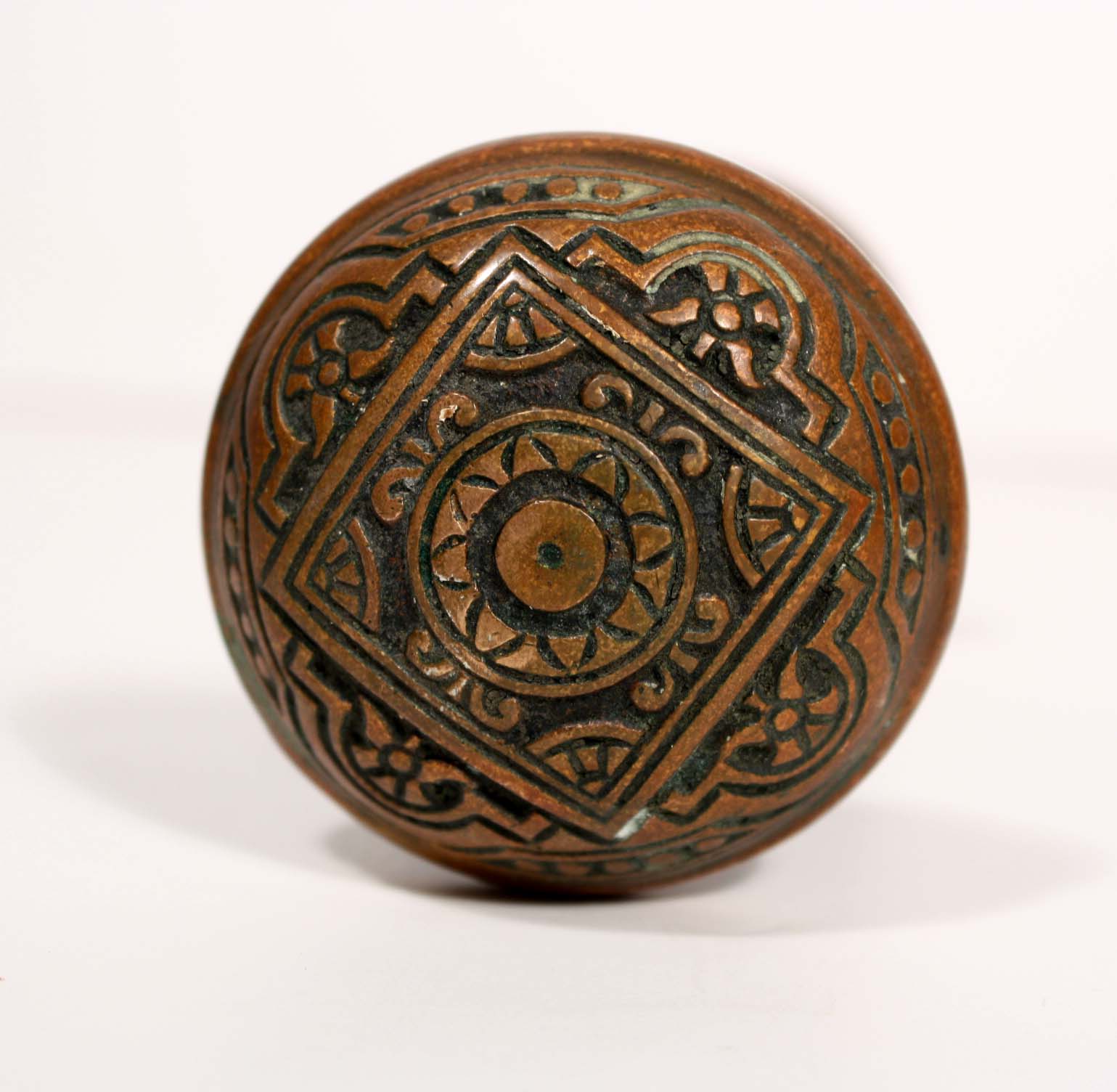 SOLD Six Matching Antique Cast Bronze Eastlake Door Knob Sets, 19th Century -- ONE AVAILABLE-19346