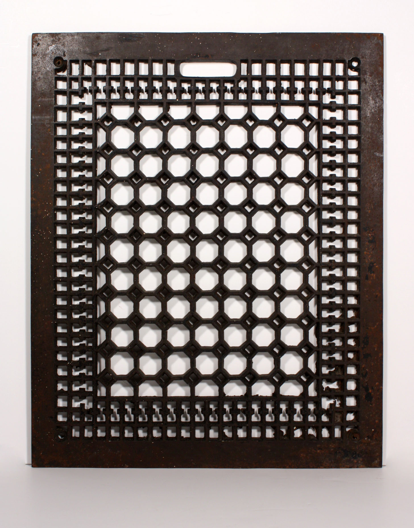 SOLD Delightful Antique Air Return Vent with Geometric Pattern, 18” x 22 ¼”-0