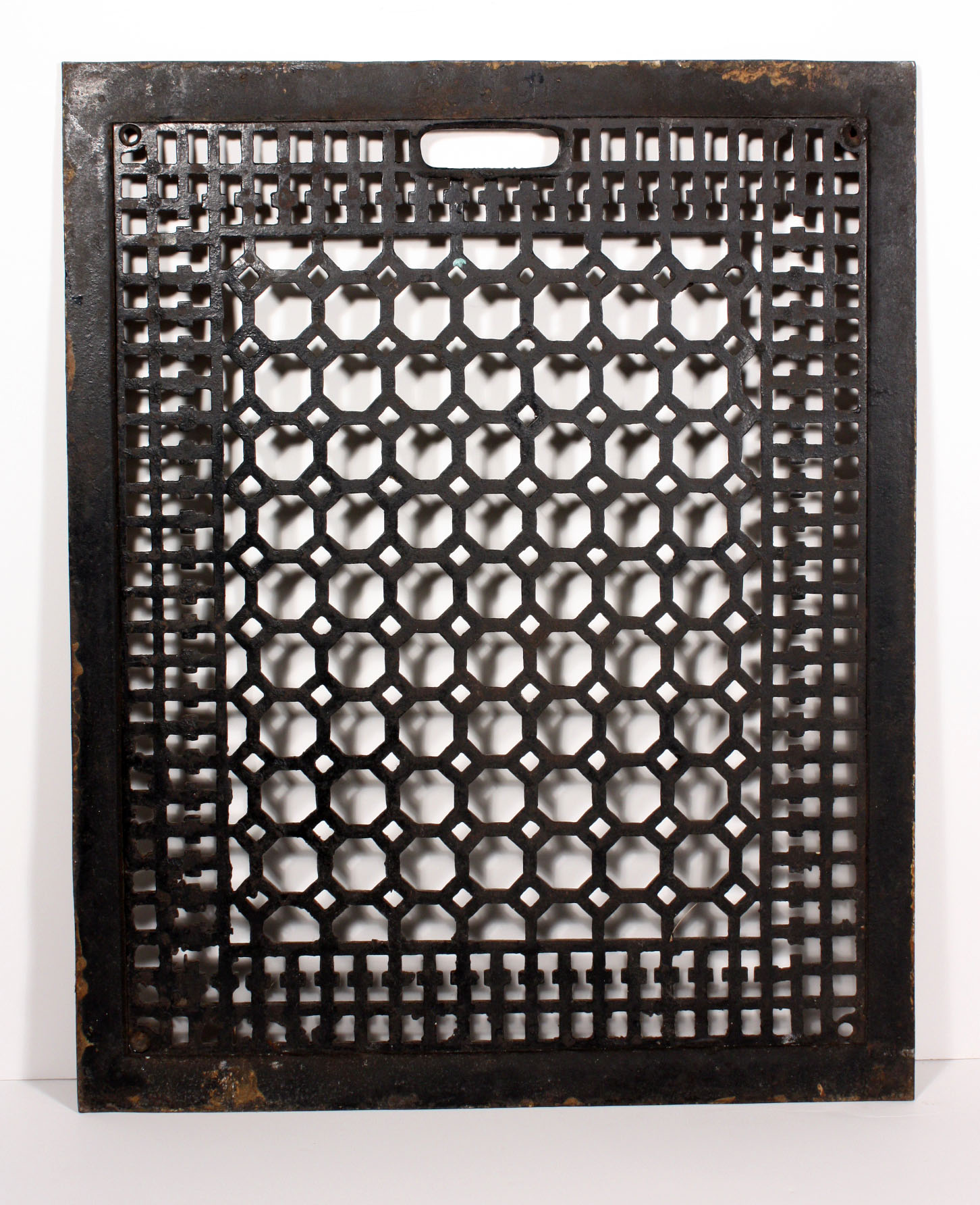 SOLD Delightful Antique Air Return Vent with Geometric Pattern, 18” x 22 ¼”-18795