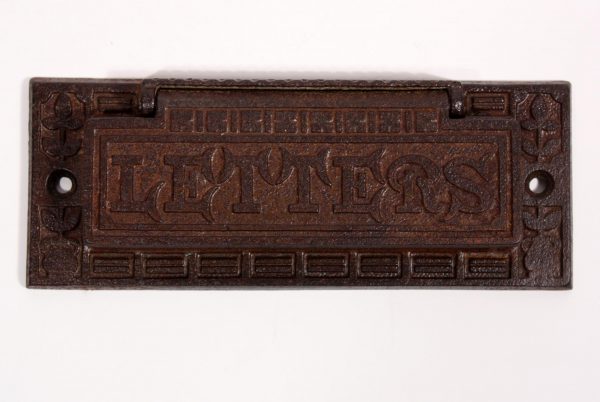 SOLD Delightful Antique Cast Iron Letter Slot, 19th Century-0