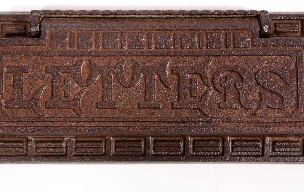 SOLD Delightful Antique Cast Iron Letter Slot, 19th Century-19314