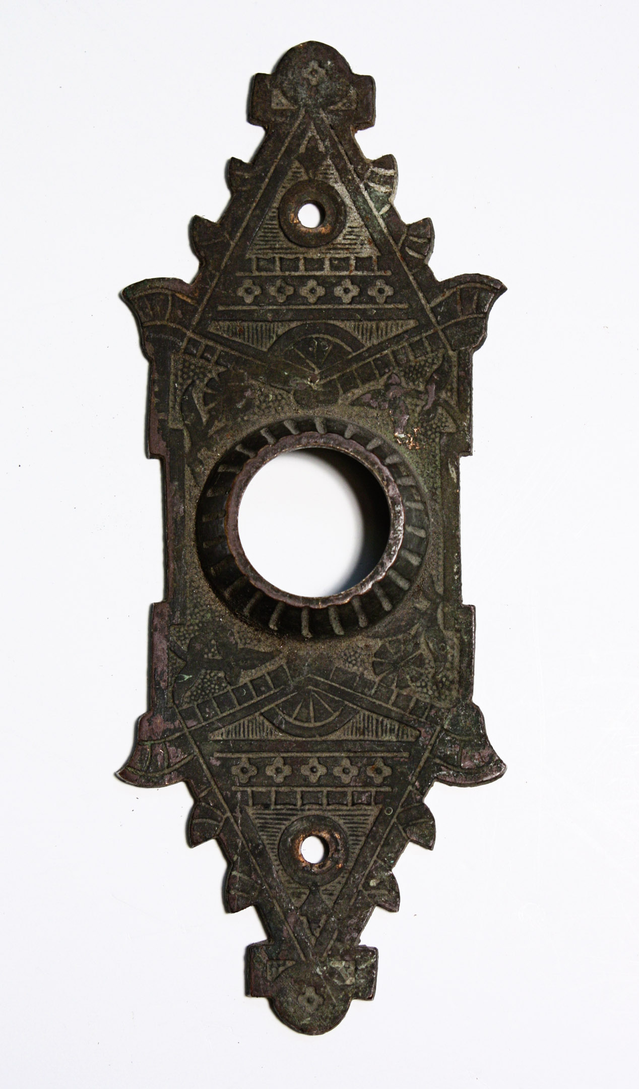 SOLD Magnificent Pair of Antique Cast Bronze Door Plates, c. 1880’s-19783