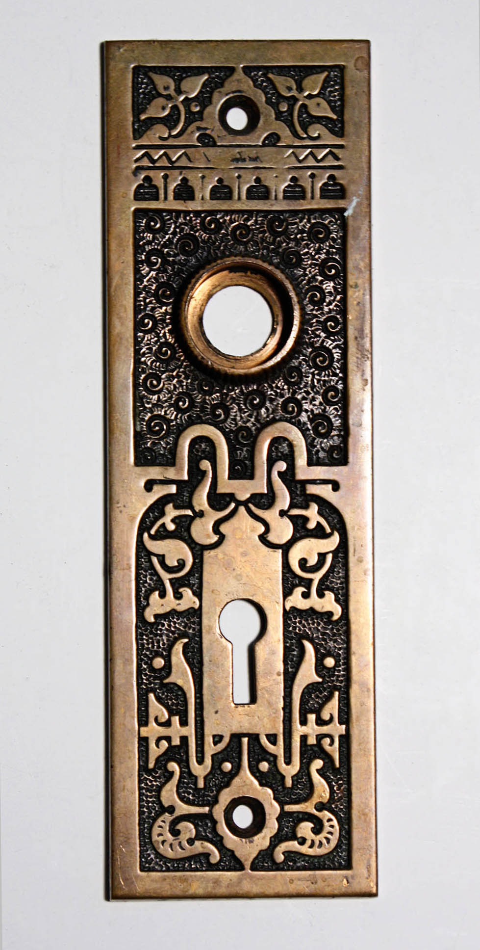 SOLD Superb Antique Cast Bronze Russell & Erwin Door Plate, c. 1880’s-0
