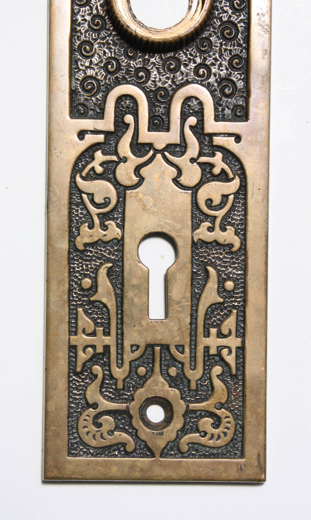 SOLD Superb Antique Cast Bronze Russell & Erwin Door Plate, c. 1880’s-19790