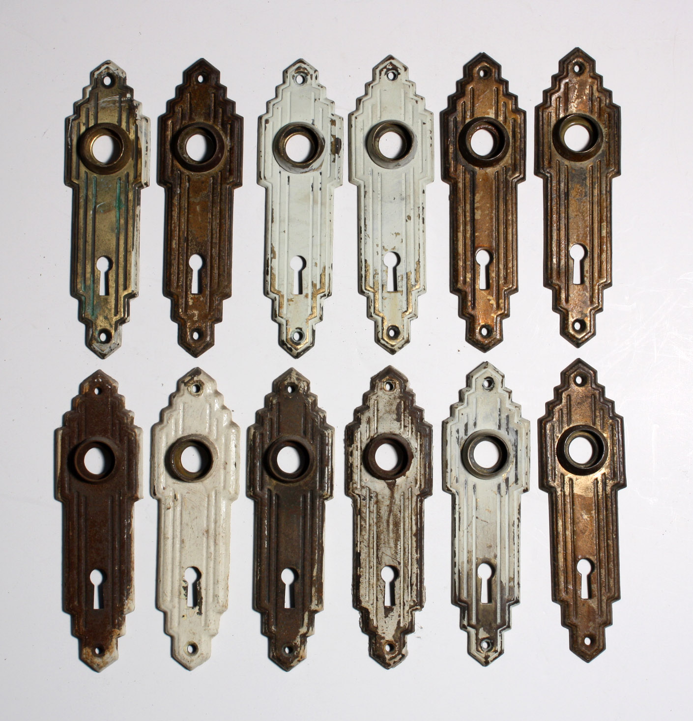 SOLD Antique Art Deco Door Backplates-19764